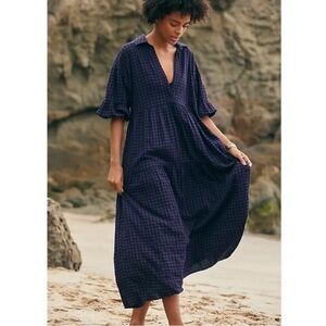 Anthropologie Carolita Printed Tiered Shirt Dress